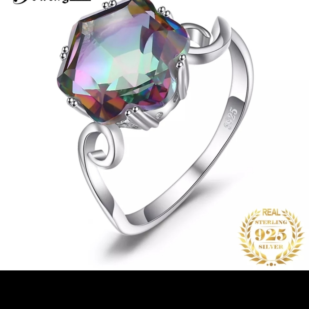 Clearance  Genuine mystic Quartz 925 sterling SL